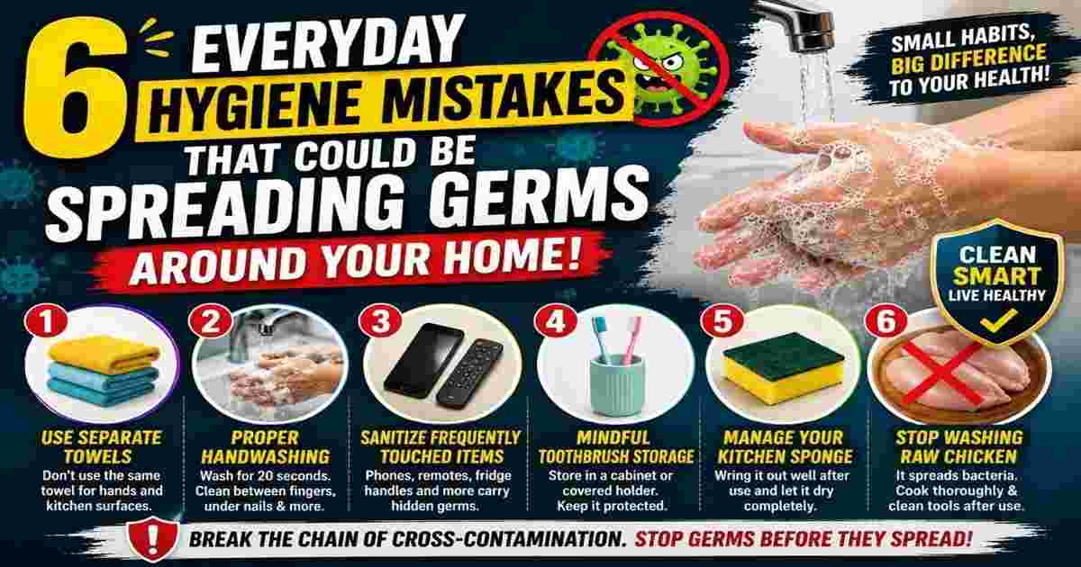 6 Everyday Hygiene Mistakes That Could Be Spreading Germs Around Your Home